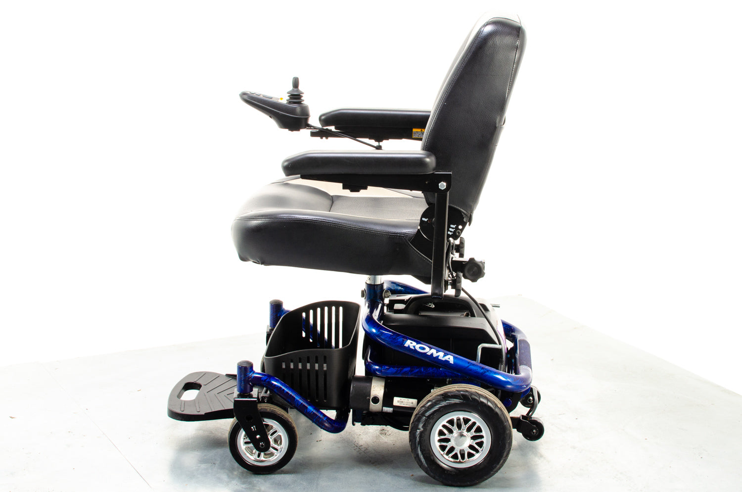 Roma Reno Elite Captain Seat Used Power-Chair Transportable Electric Wheelchair Indoor Blue