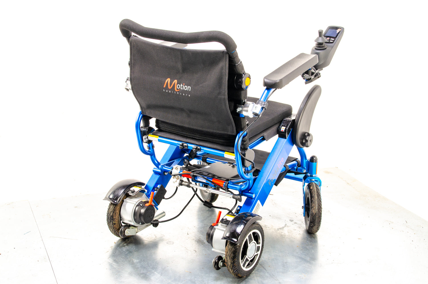 Foldalite Used Electric Wheelchair Lightweight Lithium Folding Travel Powerchair Motion Healthcare