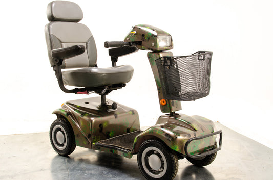 Rascal 388XL All-Terrain Used Electric Mobility Scooter 6mph Road Pavement Suspension Custom Camo 1500
