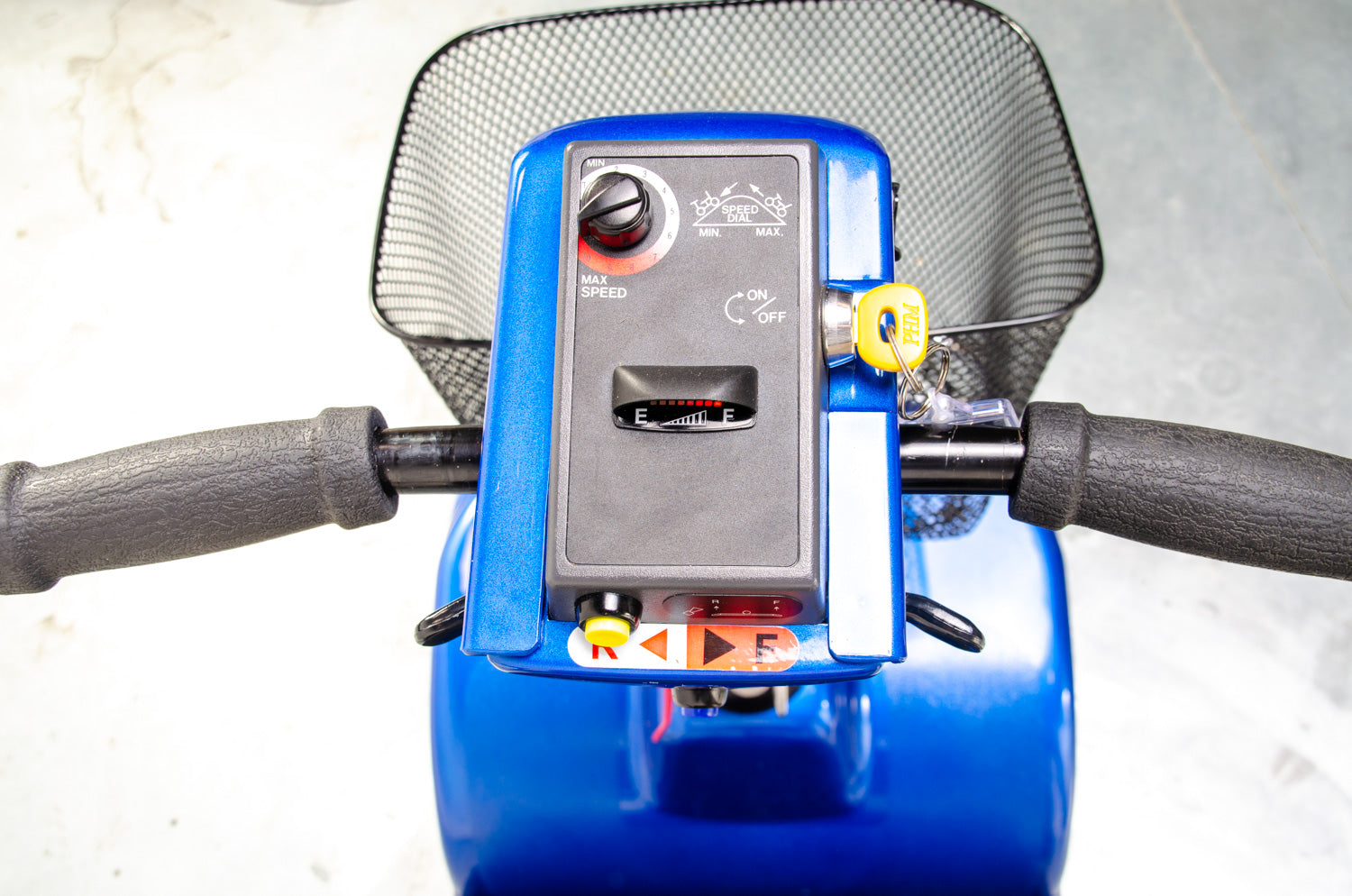 Shoprider Sovereign 4mph Midszize Comfy Mobility Scooter Blue