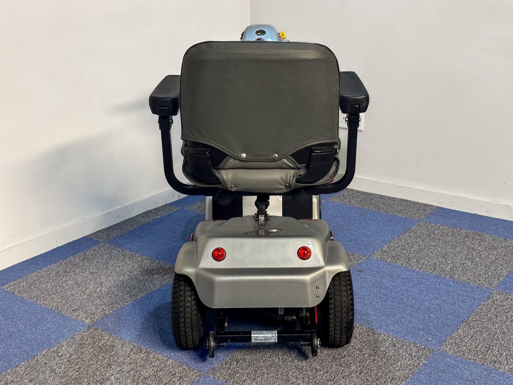 Rascal 388EM Mobility Scooter Midsize Pneumatic Comfy Pavement Silver