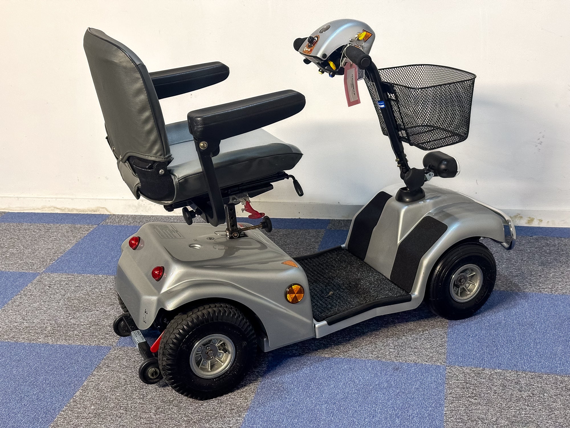 Rascal 388EM Mobility Scooter Midsize Pneumatic Comfy Pavement Silver