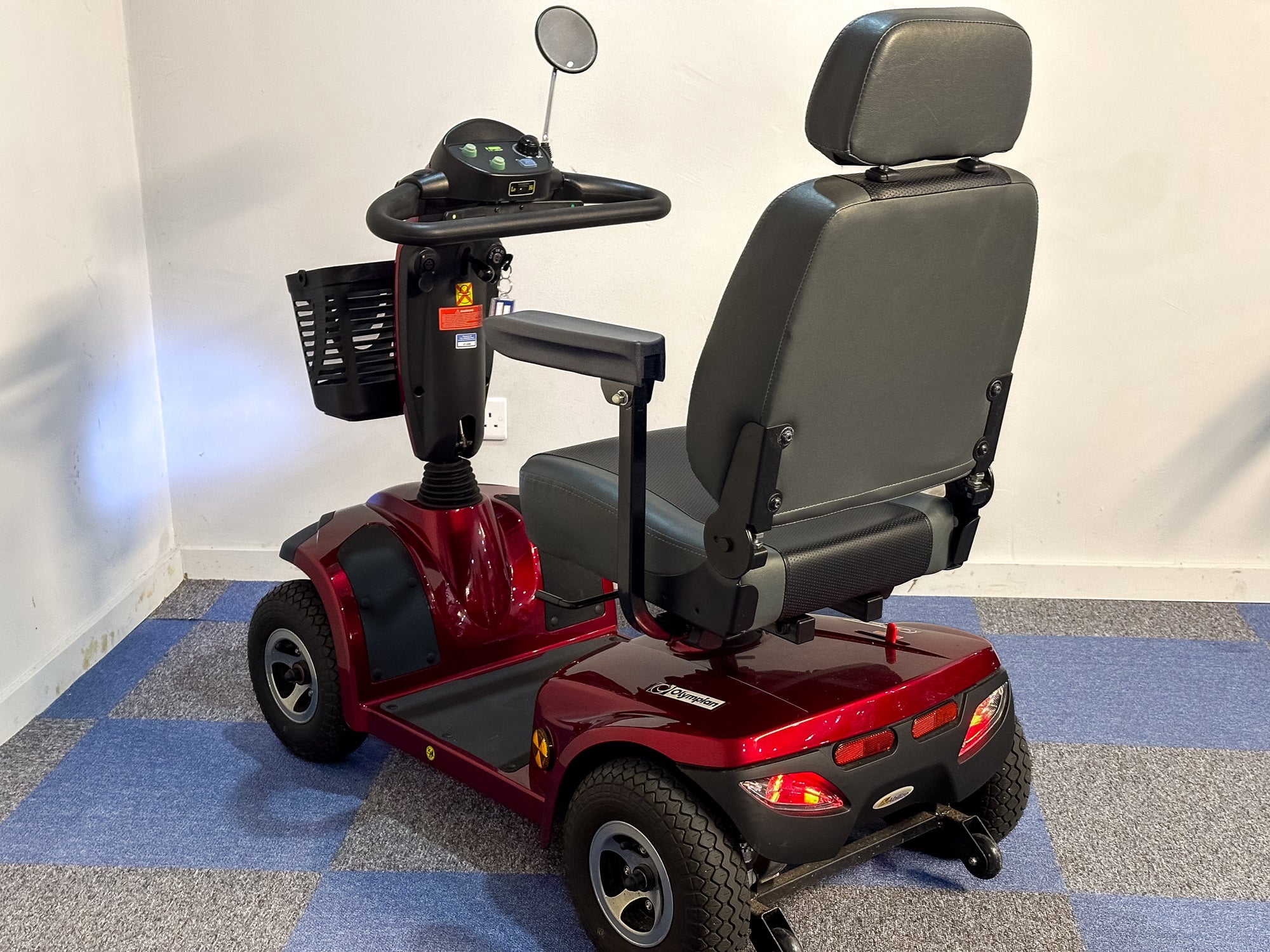 Abilize Olympian Mid Size Mobility Scooter Road Pavement Use Red