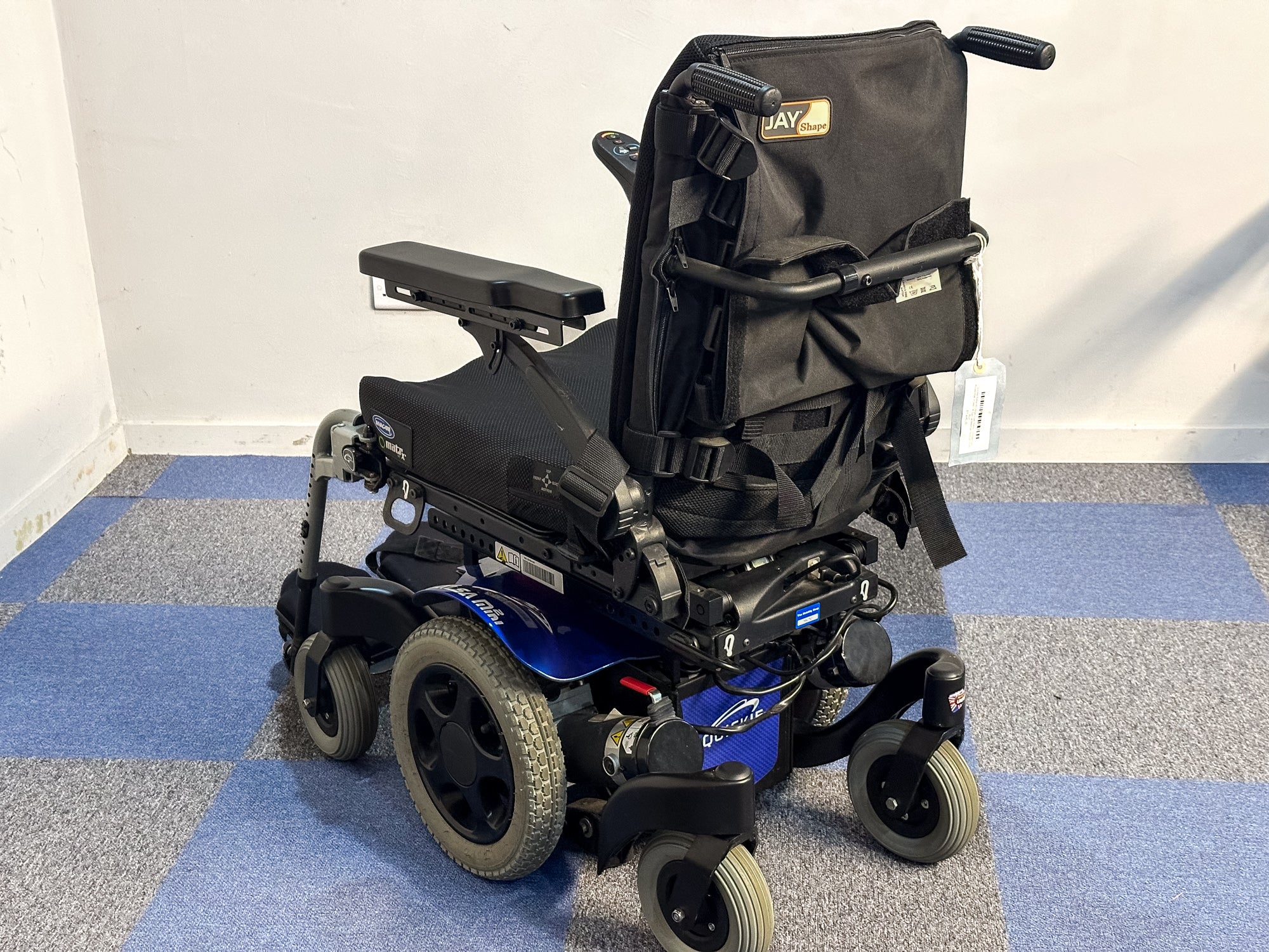 Quickie Salsa M2 6mph Used Electric Wheelchair Powerchair Power Tilt Sunrise Medical Outdoor MWD Blue