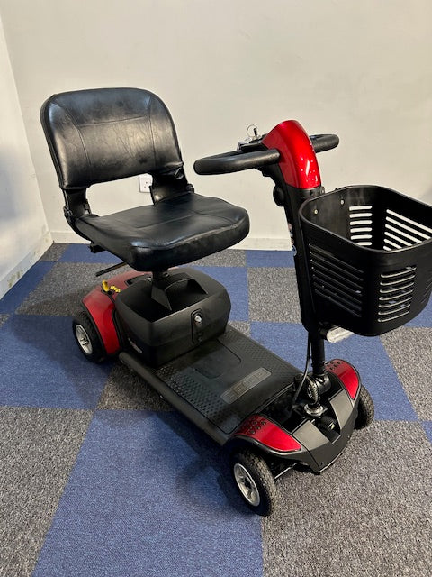 Pride Go-Go Elite Traveller Plus 4mph Mobility Boot Scooter in Red 480