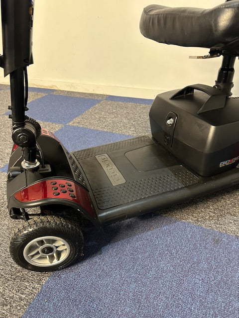 Pride Go-Go Elite Traveller Plus 4mph Mobility Boot Scooter in Red