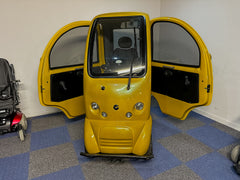 Scooterpac CabinCar MK2 8mph Covered Cabin Car Mobility Scooter Used Road Legal Yellow