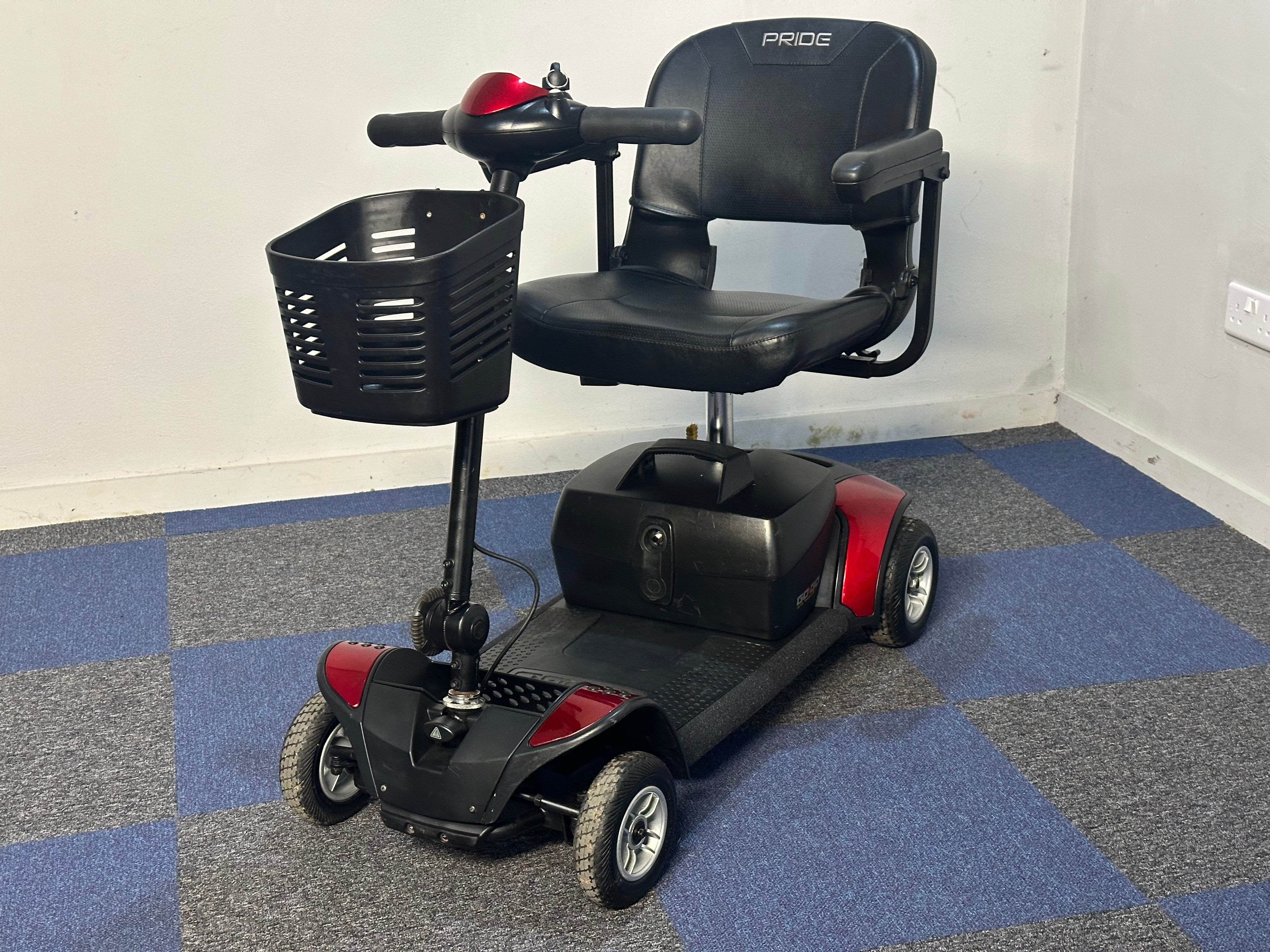 Pride Go-Go Elite Traveller 4mph Mobility Boot Scooter in Red 16145