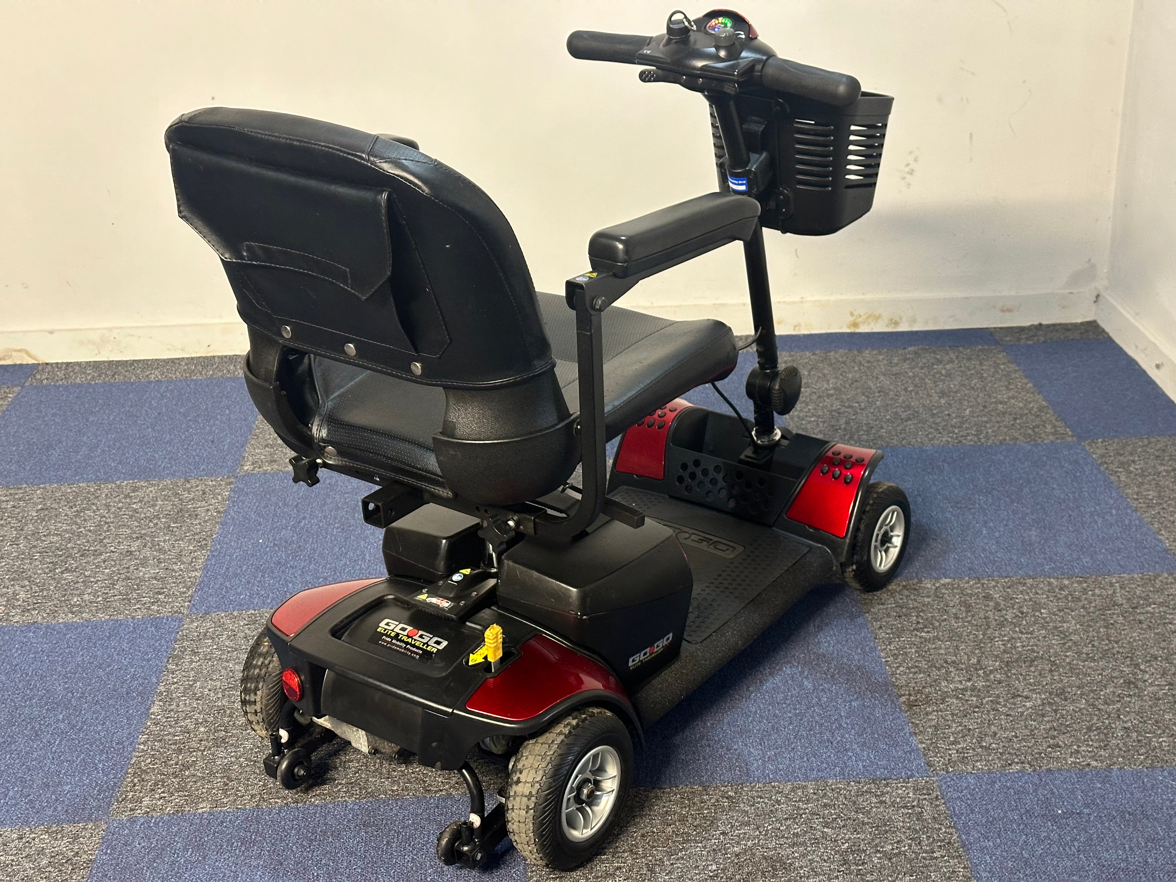 Pride Go-Go Elite Traveller 4mph Mobility Boot Scooter in Red 16145