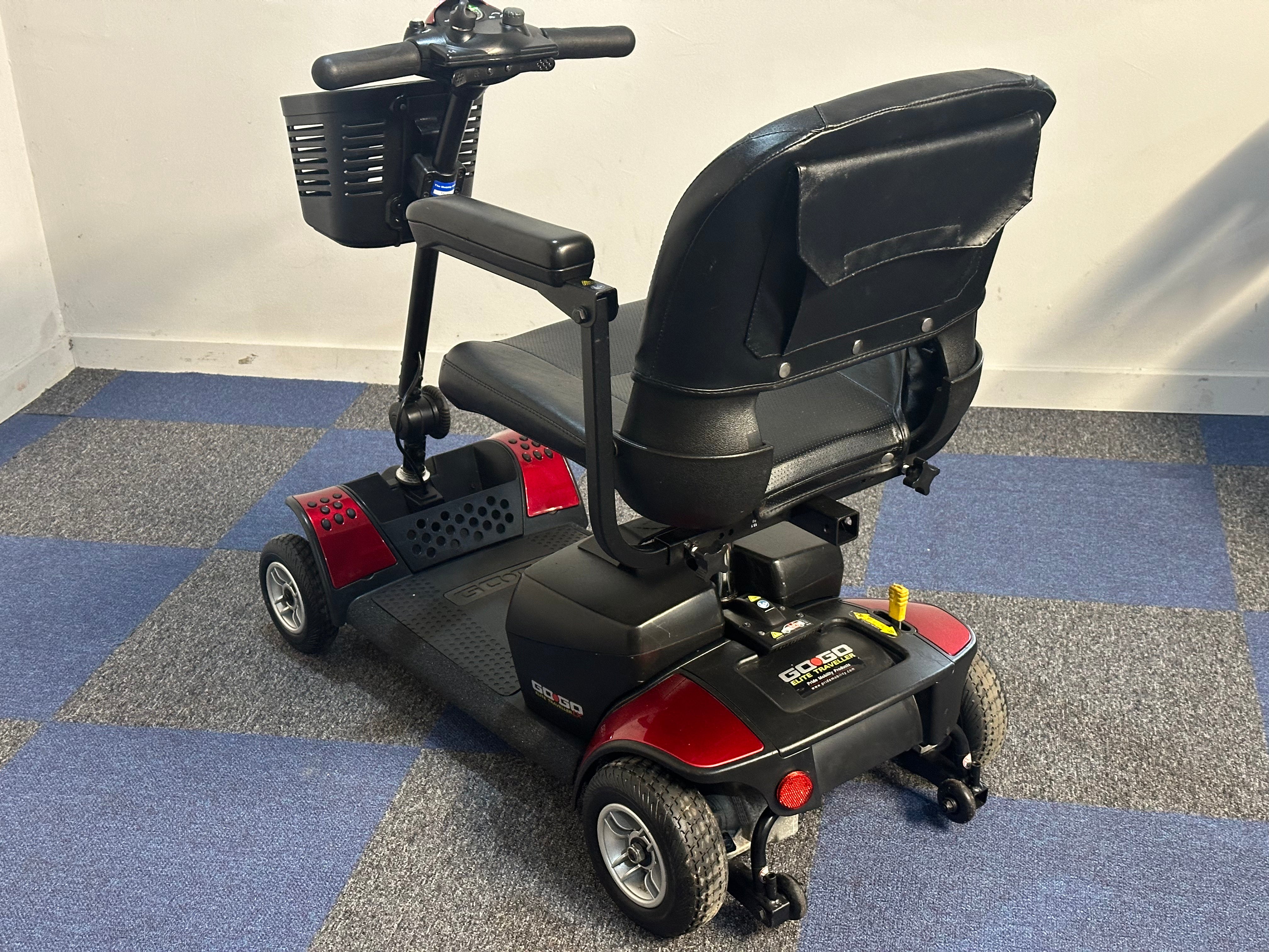 Pride Go-Go Elite Traveller 4mph Mobility Boot Scooter in Red 16145