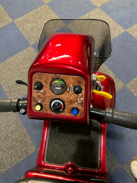 Rascal 850 8mph Large Comfort Electric Mobility Scooter in Deep Red