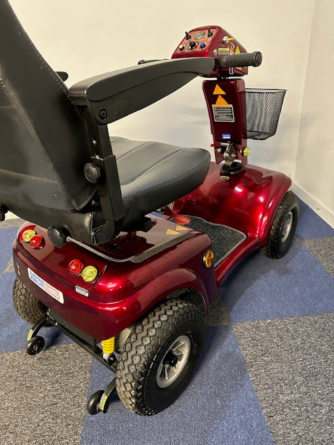 Rascal 850 8mph Large Comfort Electric Mobility Scooter in Deep Red