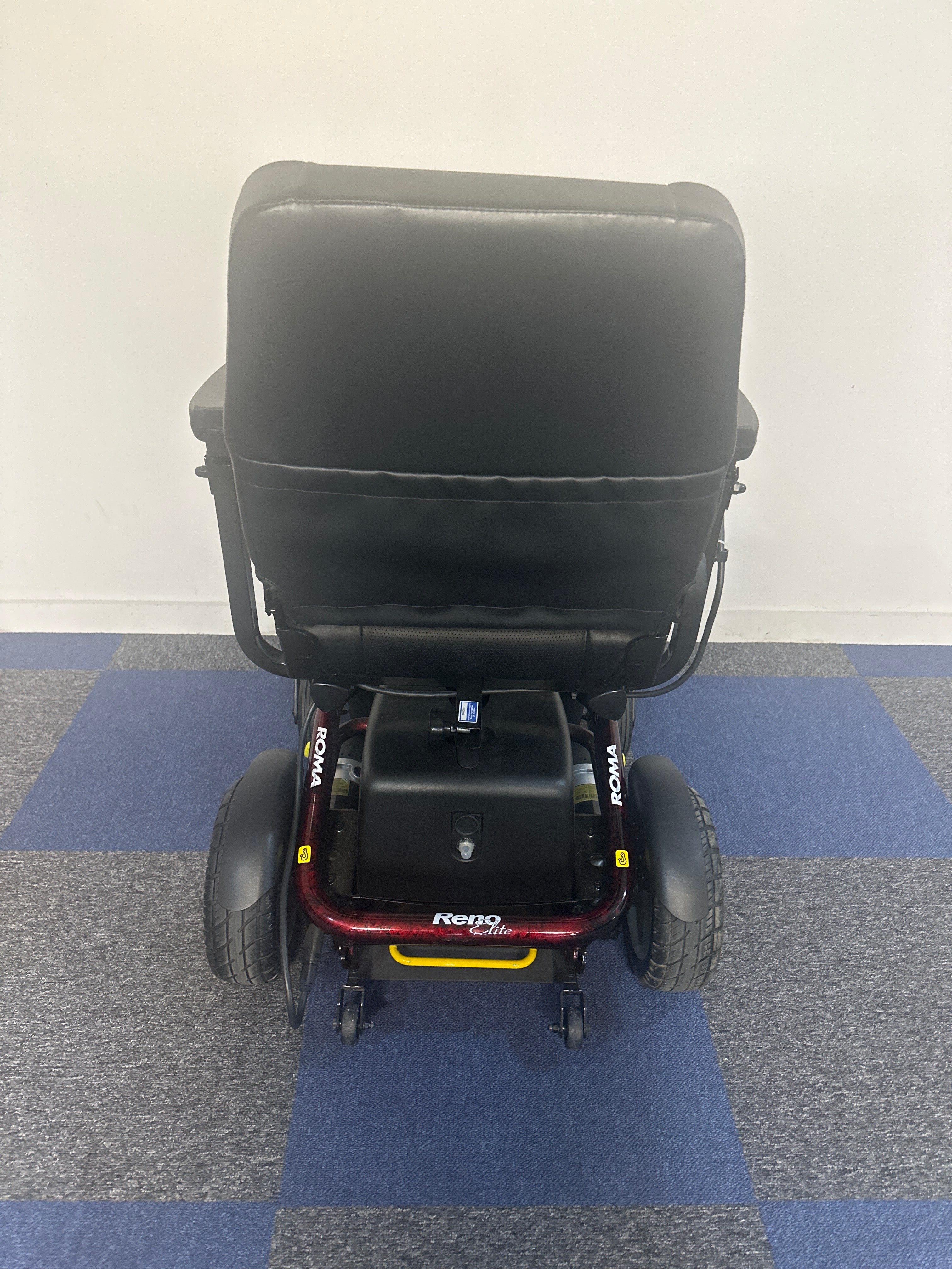 Roma Reno Elite Electric Wheelchair Powerchair Flame Red with Captains Seat indoor Outdoor Transportable