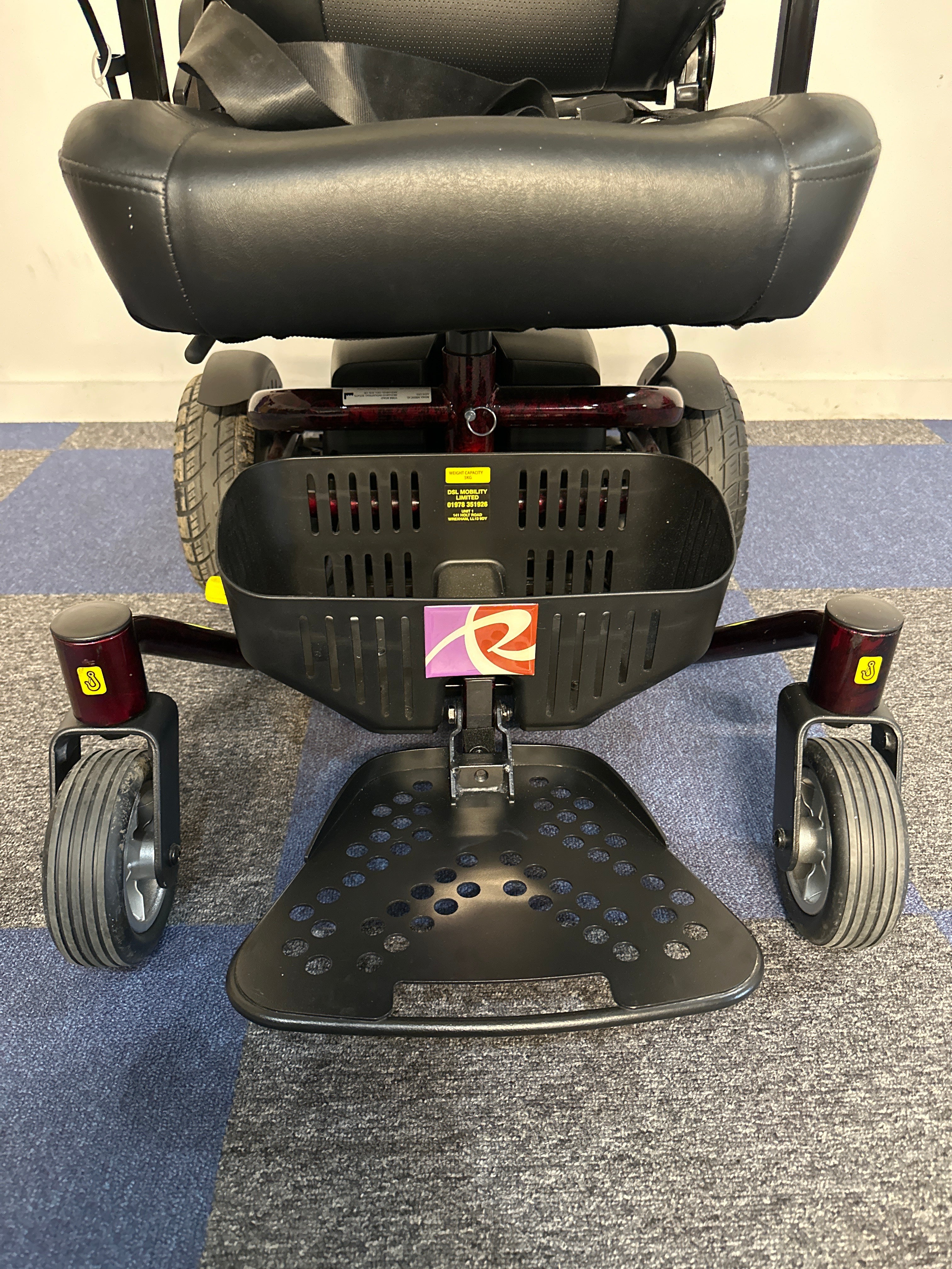 Roma Reno Elite Electric Wheelchair Powerchair Flame Red with Captains Seat indoor Outdoor Transportable