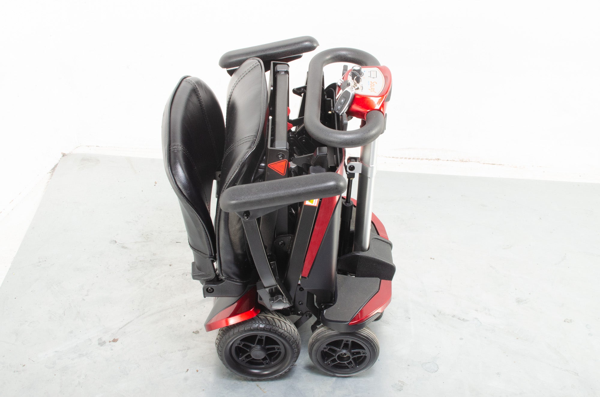 Monarch Smarti Used Remote Automatic Folding Mobility Scooter Travel Red