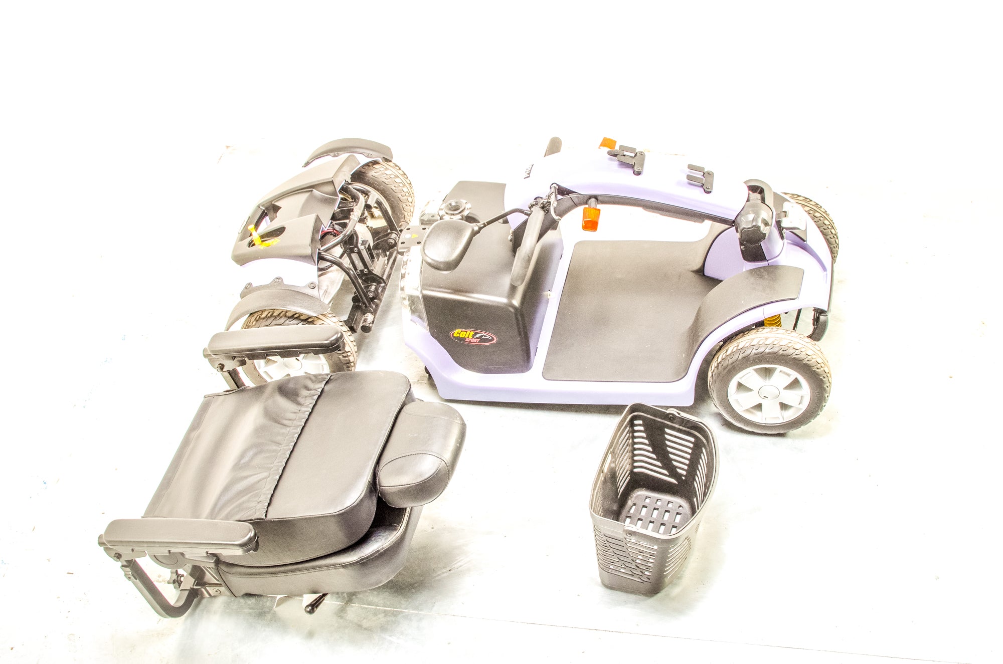 Pride Colt Sport Used Electric Mobility Scooter 8mph Transportable Road Pavement Suspension Lilac