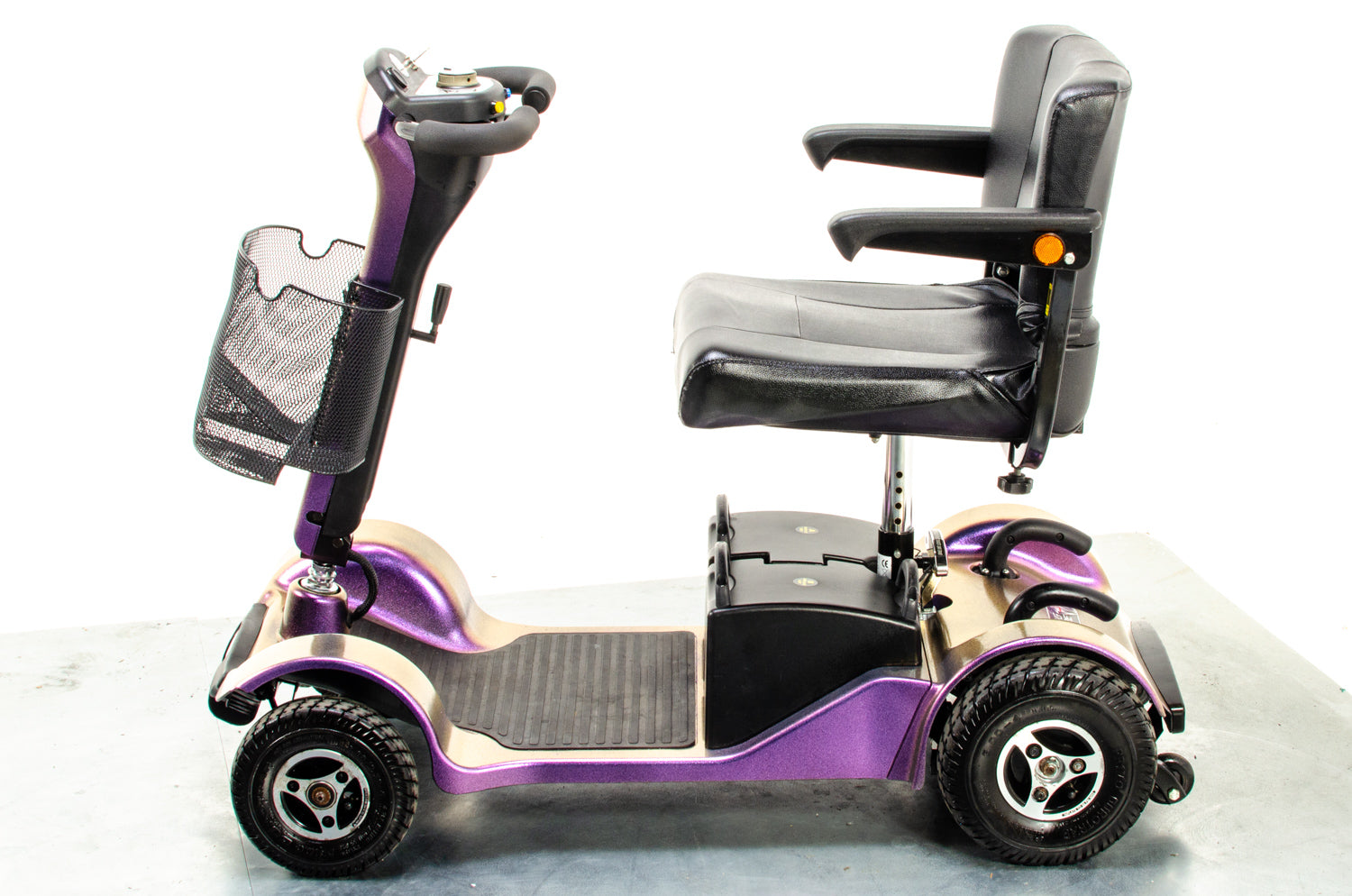 Sterling Sapphire 2 Used Mobility Scooter Transportable Pneumatic Folding Boot Purple Pearl