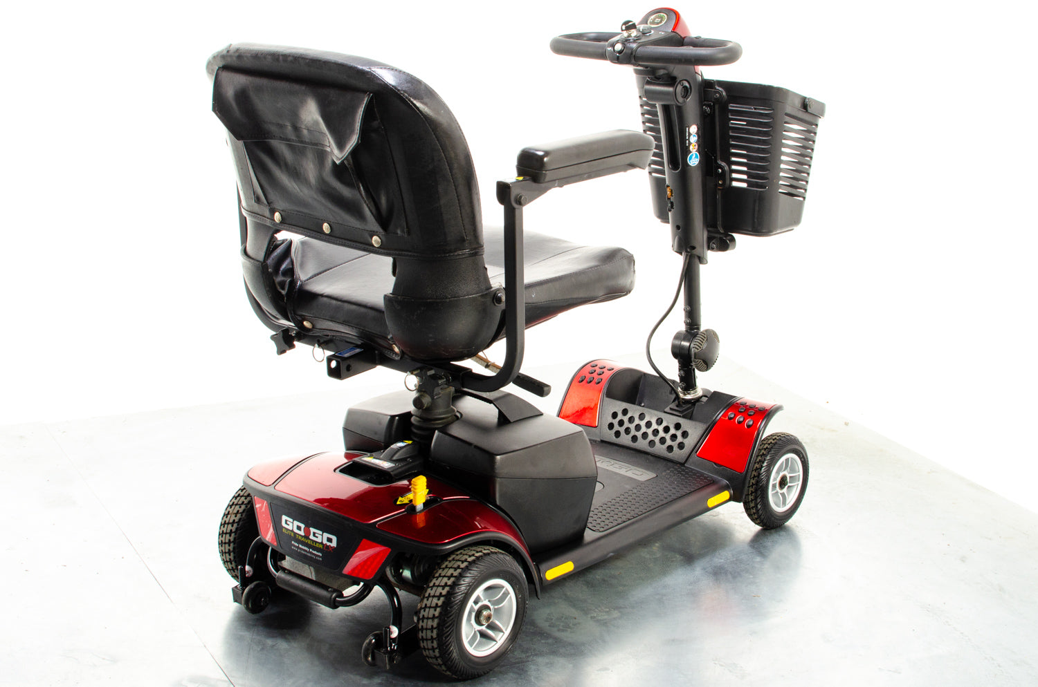Pride Go-Go Elite Traveller LX Used Mobility Scooter Boot Transportable Lightweight Travel Red