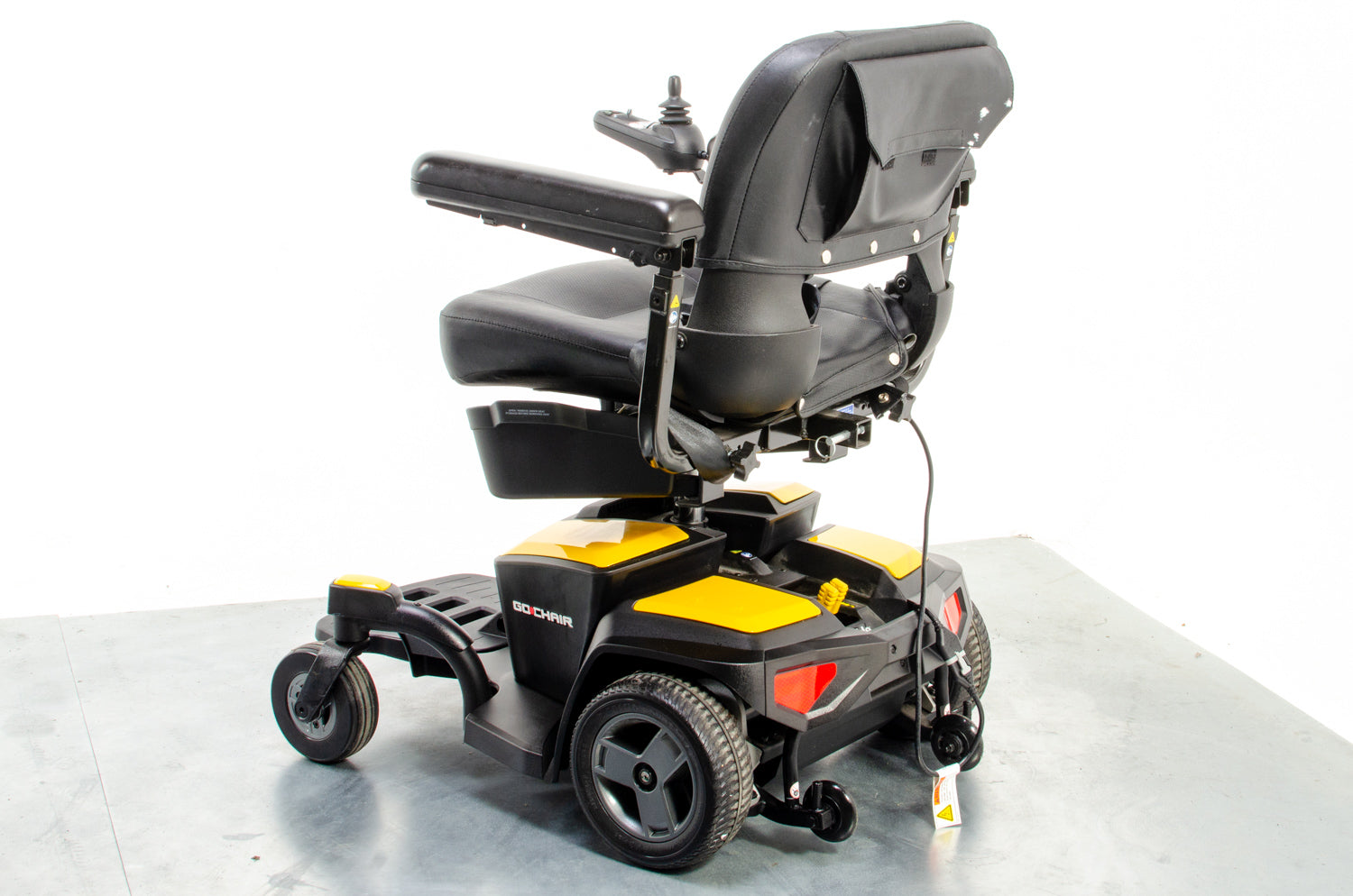 Pride Go Chair Small Compact Indoor Powerchair Electric Wheelchair Travel Transportable Yellow