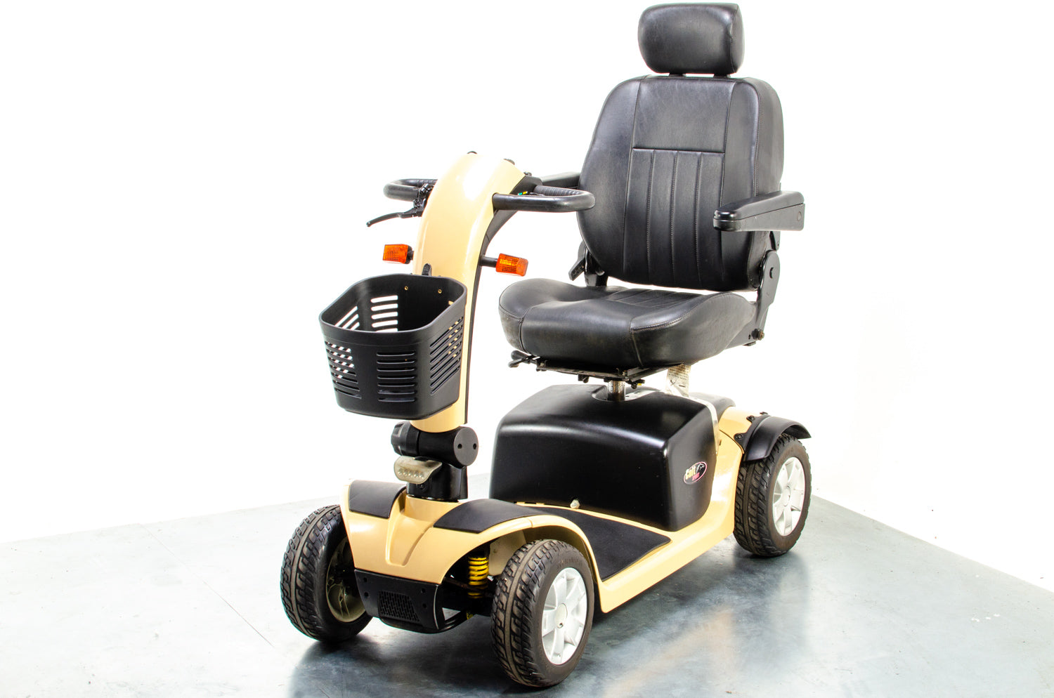 Pride Colt Sport Used Electric Mobility Scooter 8mph Transportable Suspension Road Pavement Beige Sparkle