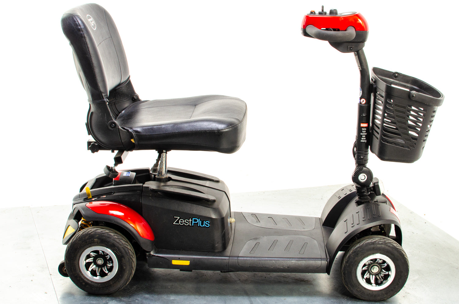 TGA Zest Plus Used Mobility Scooter Small Transportable Travel Pneumatic Tyres Red
