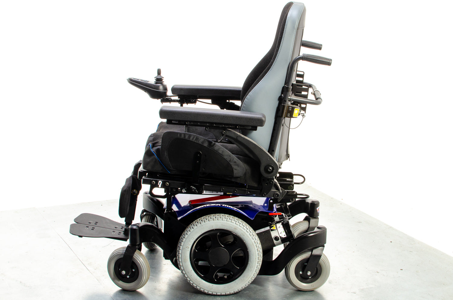 Quickie Salsa M2 6mph Used Electric Wheelchair Powerchair Sunrise Medical Outdoor MWD Blue