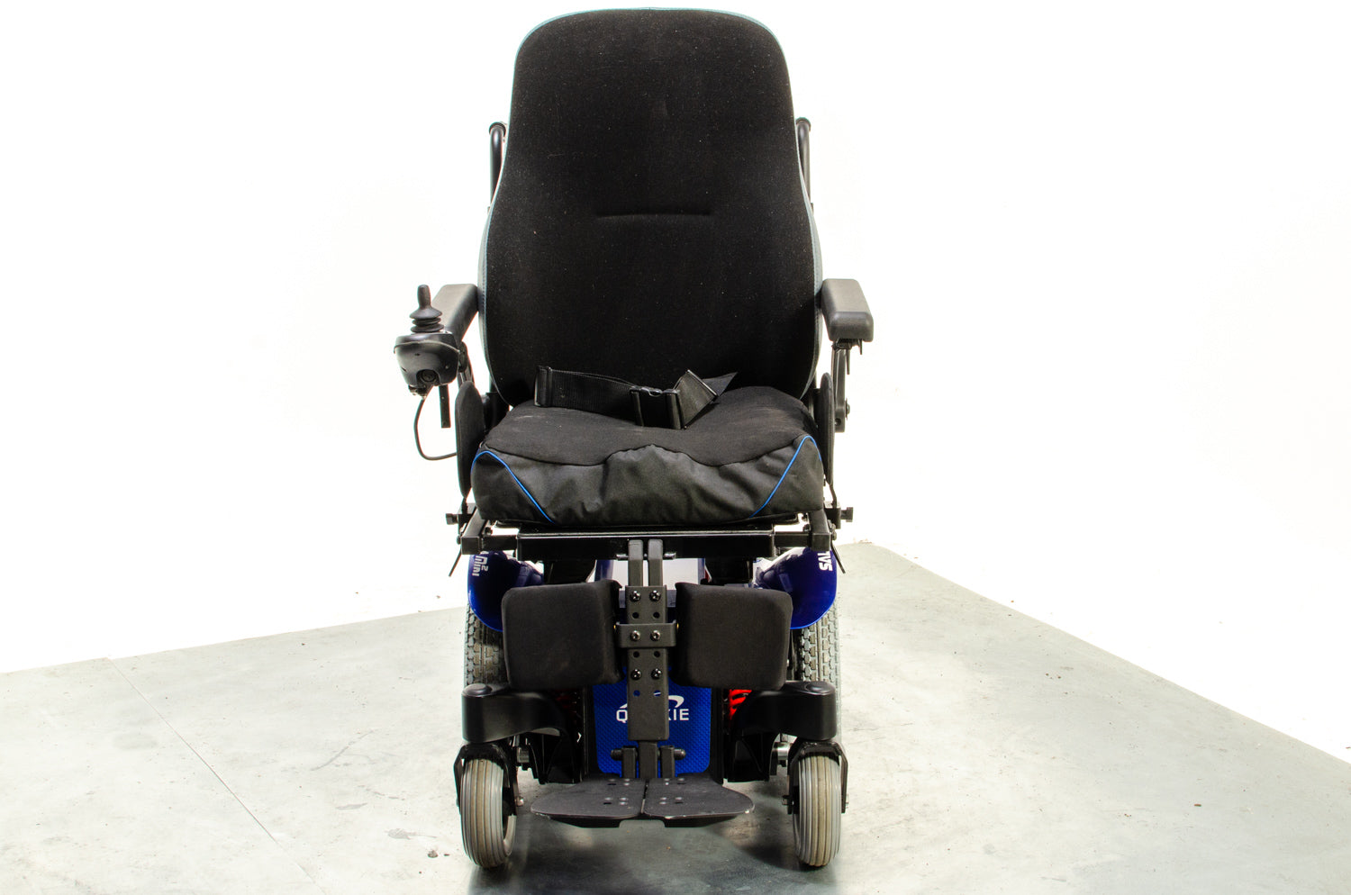 Quickie Salsa M2 6mph Used Electric Wheelchair Powerchair Sunrise Medical Outdoor MWD Blue