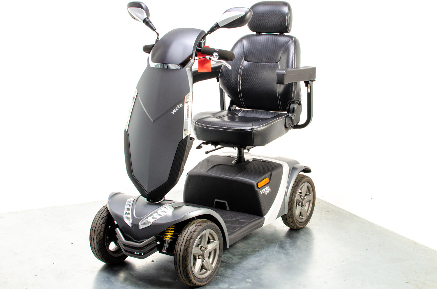 Rascal Vecta Sport Compact Used Electric Mobility Scooter 8mph Max Grip Suspension All-Terrain Matt Grey