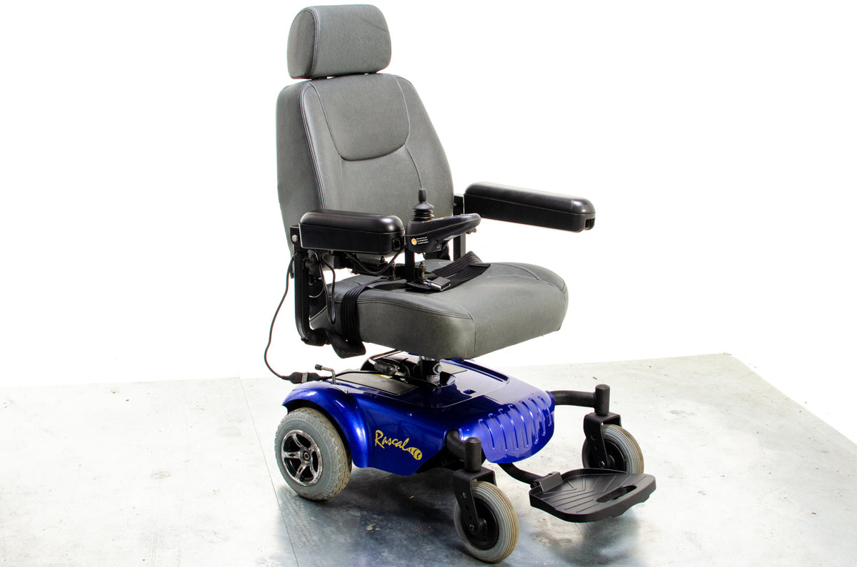 Rascal P320 Compact Used Electric Mobility Wheelchair Powerchair Small Indoor Blue