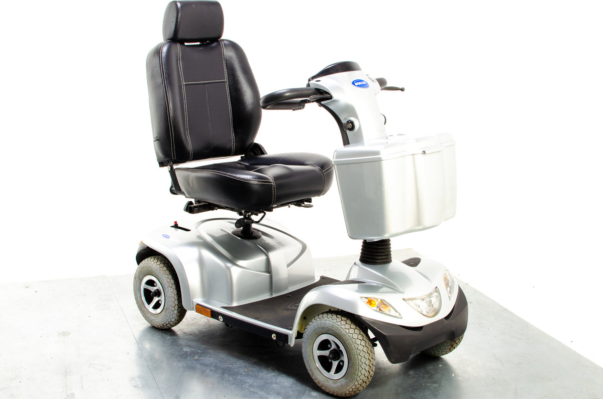 Invacare Orion Midsize Used Mobility Scooter 8mph Pavement Road Suspension Pneumatic Tyres Lockable Box