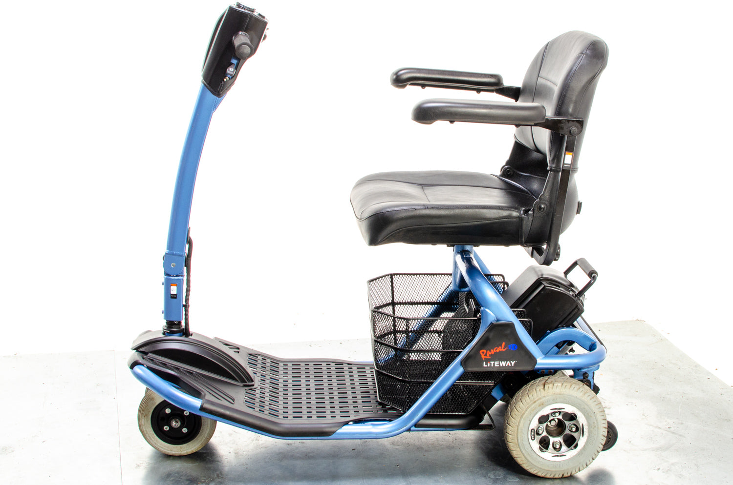 Rascal Liteway 3 Used Electric Mobility Scooter 4mph Transportable 3-Wheel Blue