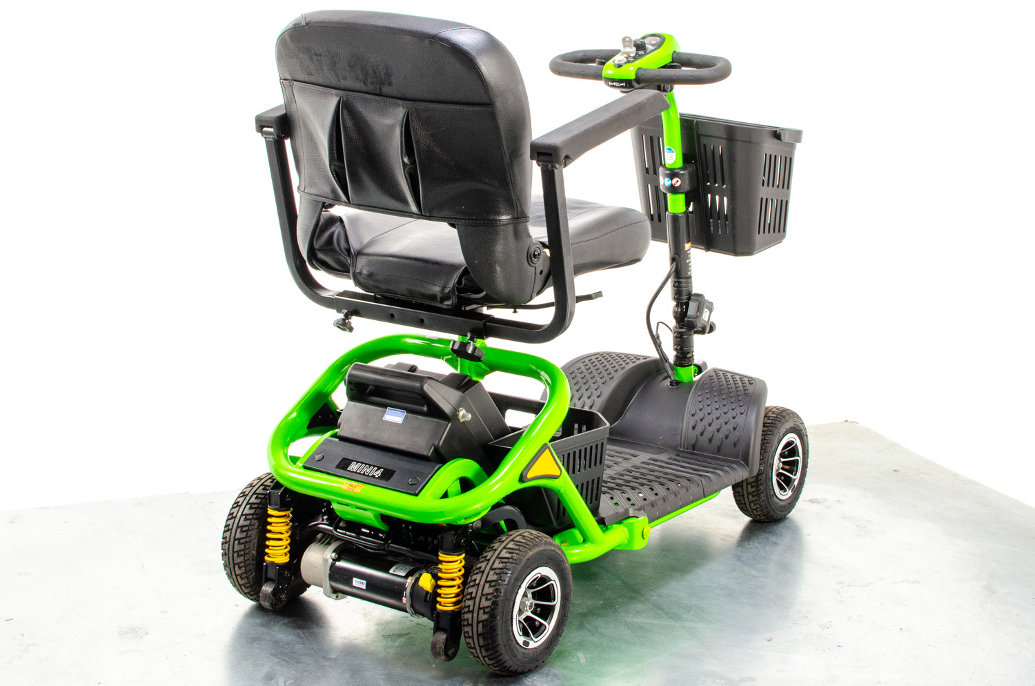 2021 Monarch Mini 4 Used Mobility Scooter Small Transportable Pneumatic Tyres Parks Green