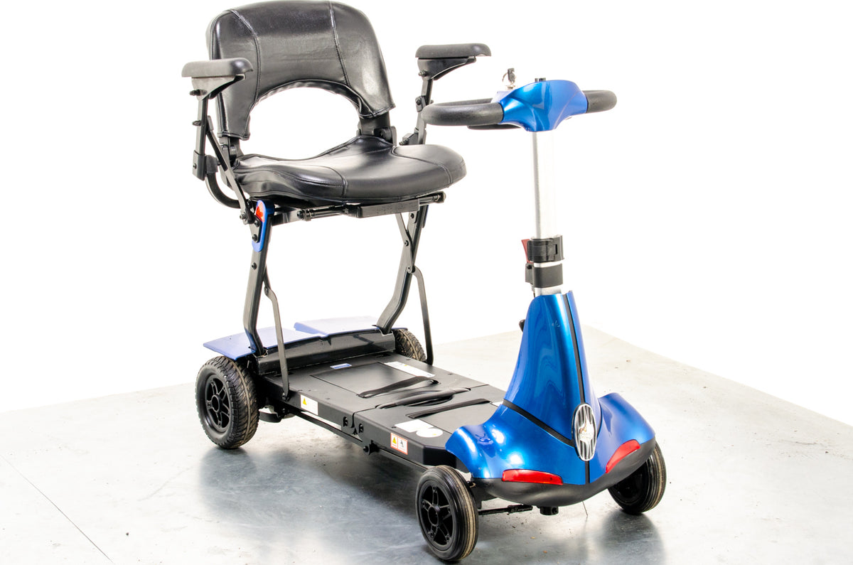 Monarch Mobie Plus Folding Used Mobility Scooter Lithium Travel Lightweight Blue