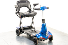 Monarch Mobie Plus Folding Used Mobility Scooter Lithium Travel Lightweight Blue