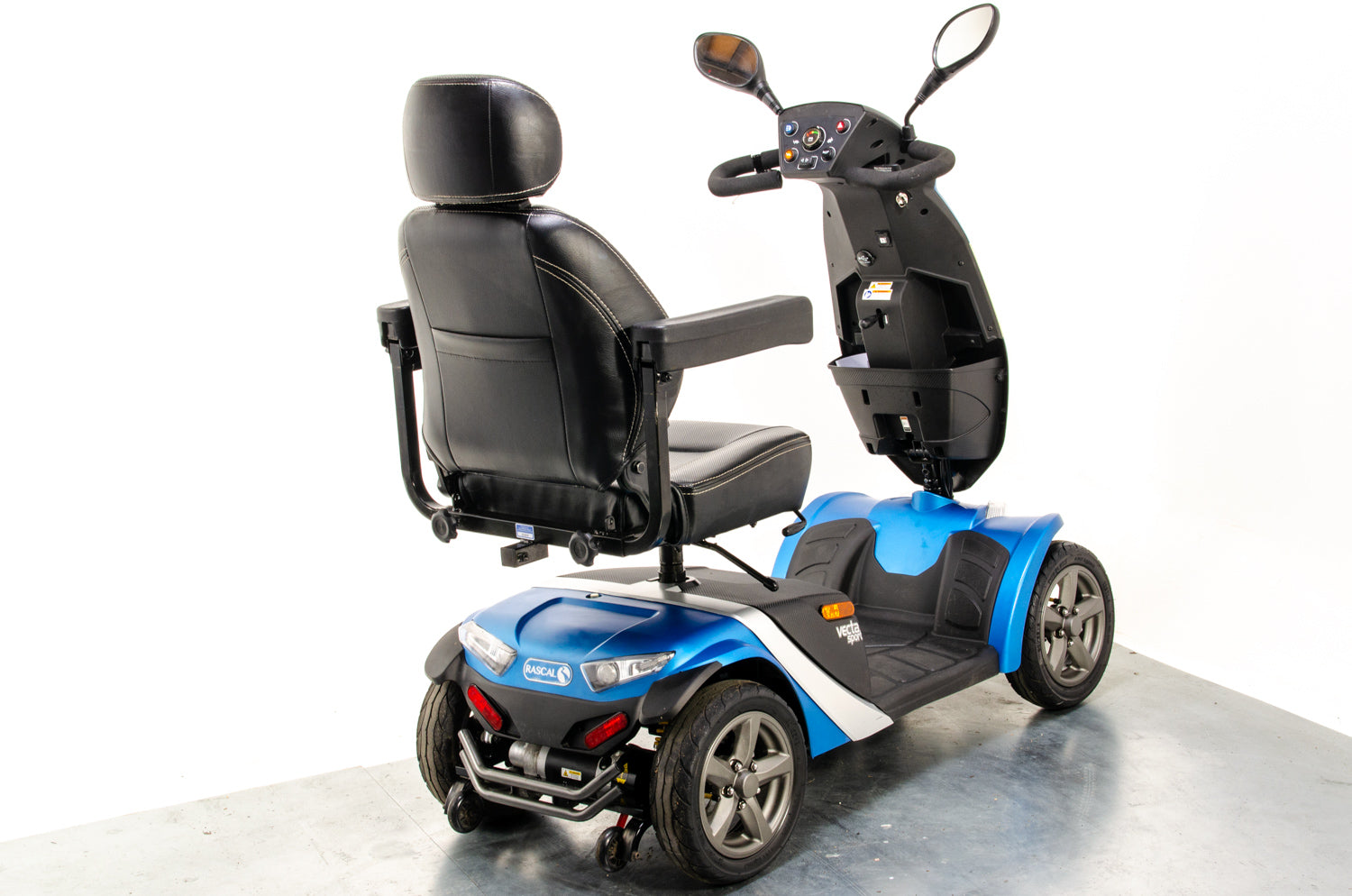 Rascal Vecta Sport Used Electric Mobility Scooter 8mph Suspension Max Grip All-Terrain Road Legal Blue 13319