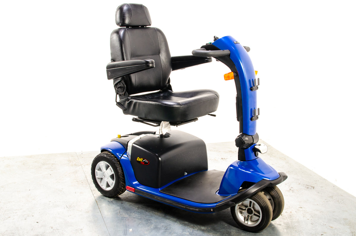 Pride Colt Twin Used Electric Mobility Scoter Transportable Trike Pavement Folding Blue 13272