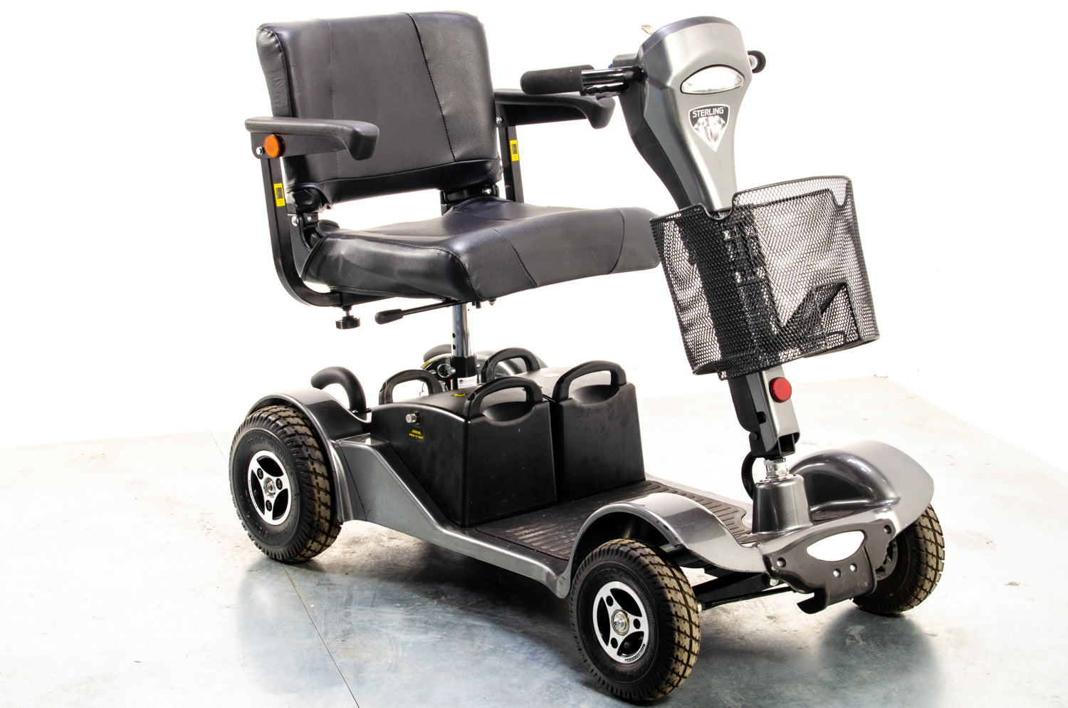Sterling Sapphire 2 Used Mobility Scooter Midsize Transportable Pneumatic Tyres Folding Boot Grey 13067