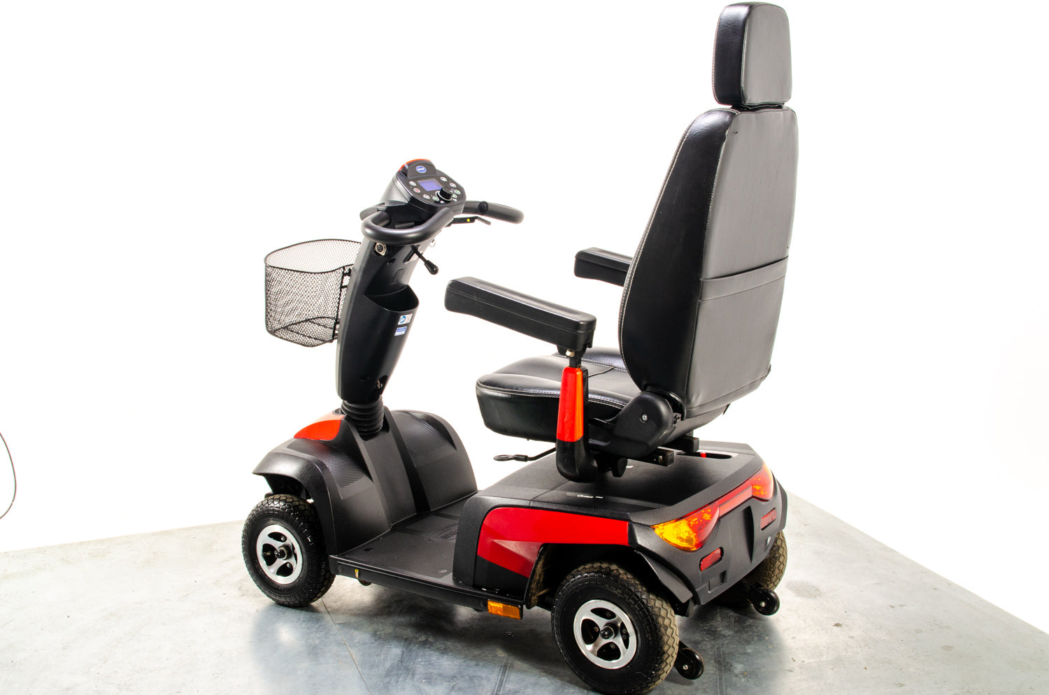 Invacare Orion Pro Used Mobility Scooter 8mph Road Pavement Suspension Pneumatic Tyres Red Midsize 13326