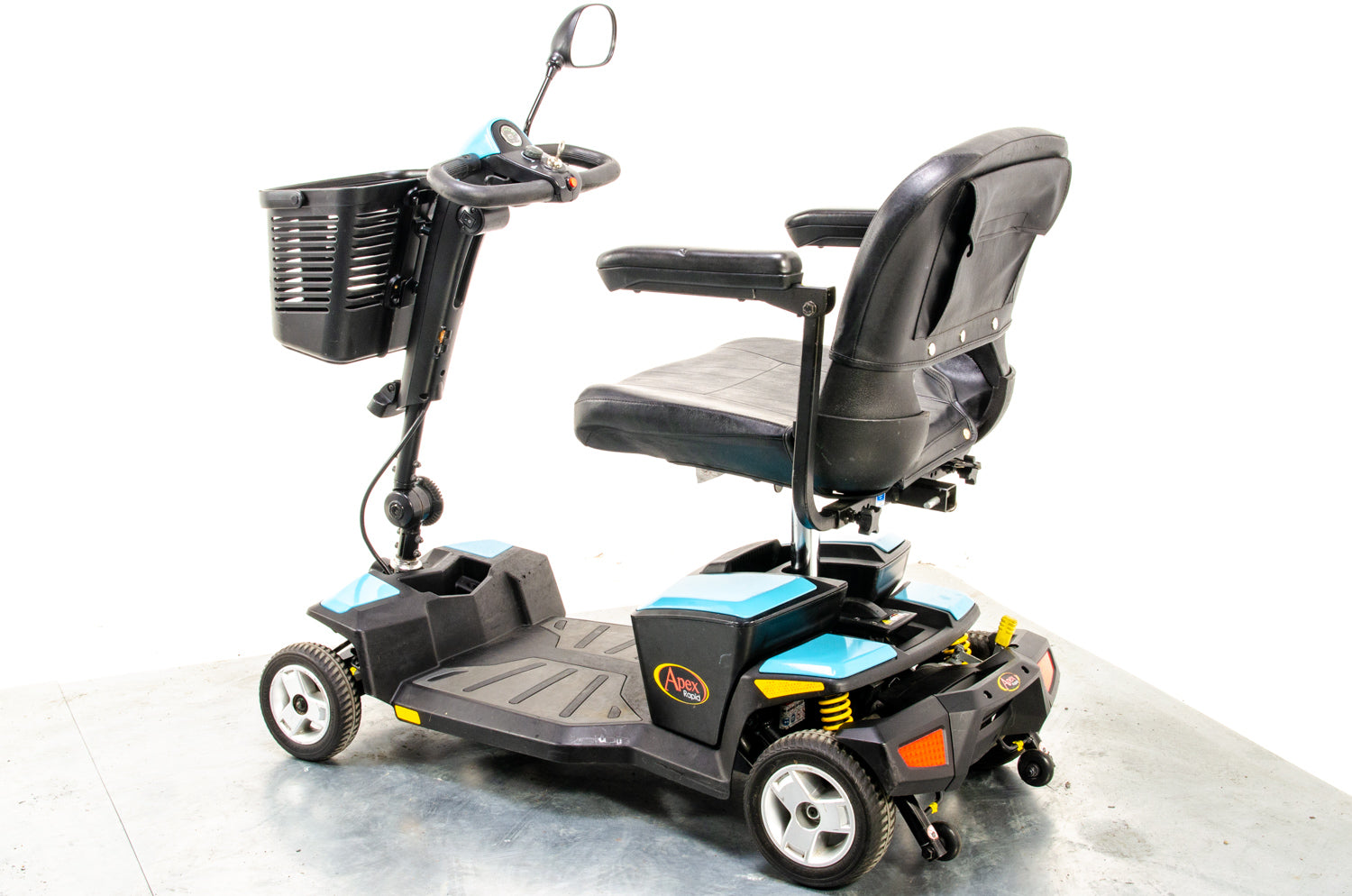 Pride Apex Rapid Used Mobility Scooter Transportable Small Lightweight Boot Suspension Baby Blue 12457