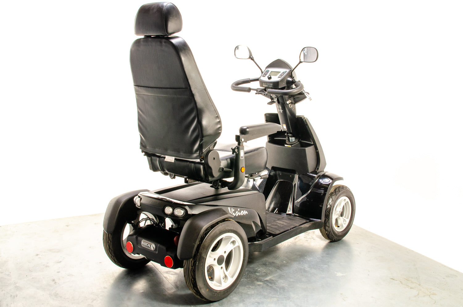 Rascal Vision Used Electric Mobility Scooter 8mph Large All-Terrain Road Legal Black Pneumatic Tyres 13282