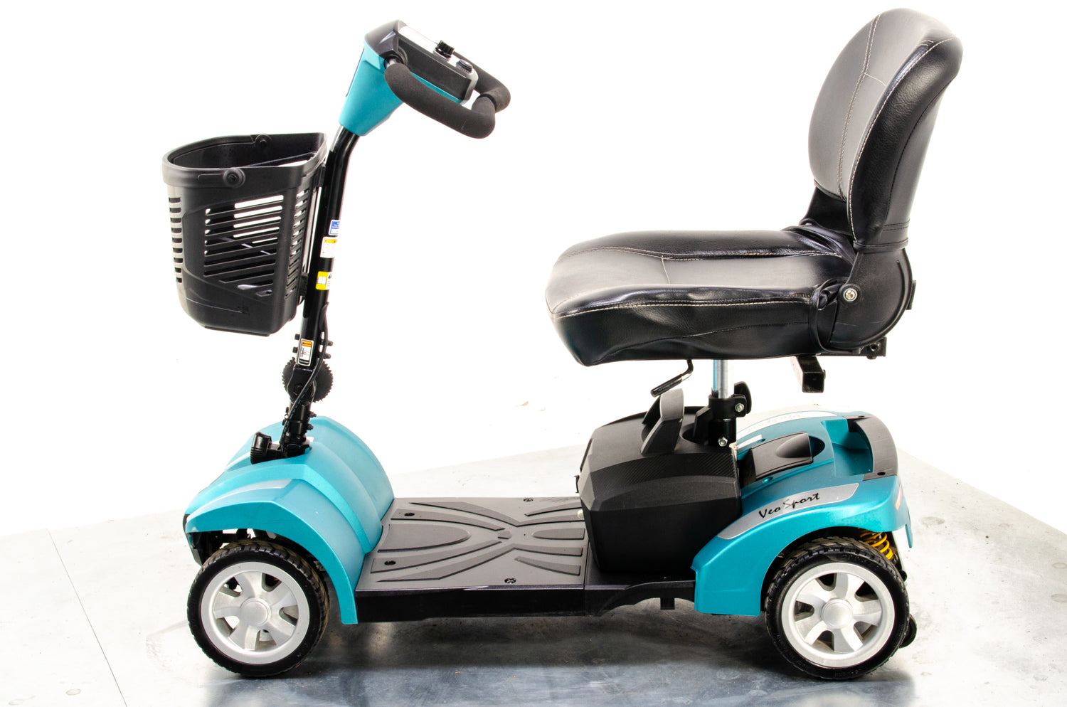 Veo Sport Used Electric Mobility Scooter Small Portable Lightweight Transportable Boot Turquoise