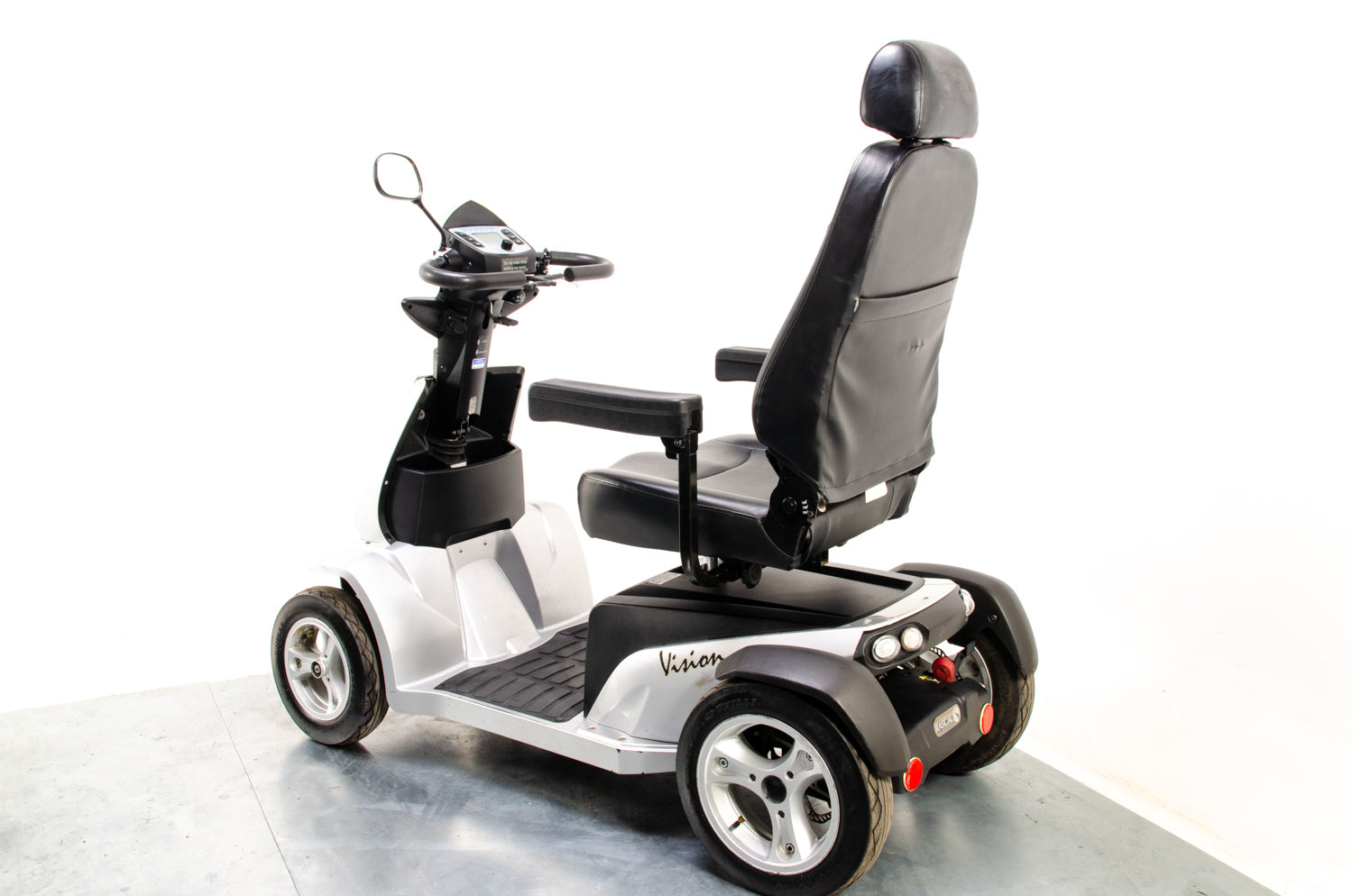 Rascal Vision Used Electric Mobility Scooter 8mph Large All-Terrain Road Legal Silver Pneumatic Tyres 13336
