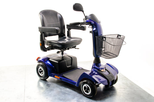 Rascal Vantage X Used Electric Mobility Scooter 6mph Compact Road Legal Blue Sparkle 1500