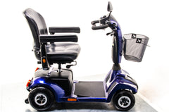Rascal Vantage X Used Electric Mobility Scooter 6mph Compact Road Legal Blue Sparkle