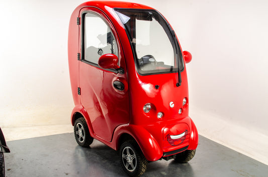 Scooterpac CabinCar MK2 8mph Used Mobility Scooter Enclosed Cabin Car Electric Road Legal Red 1500