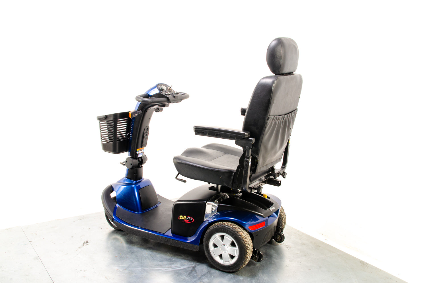 Pride Colt Twin Used Electric Mobility Scoter Transportable Trike Pavement Travel Blue 13520