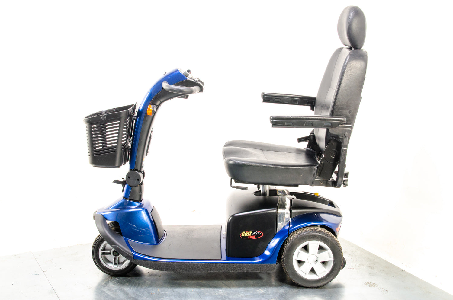 Pride Colt Twin Used Electric Mobility Scoter Transportable Trike Pavement Travel Blue 13520