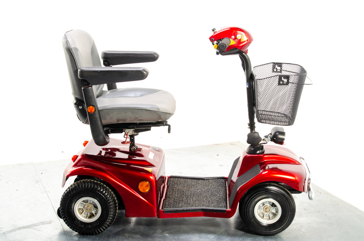 Rascal 388 S Used Electric Mobility Scooter Pavement Pneumatic Red
