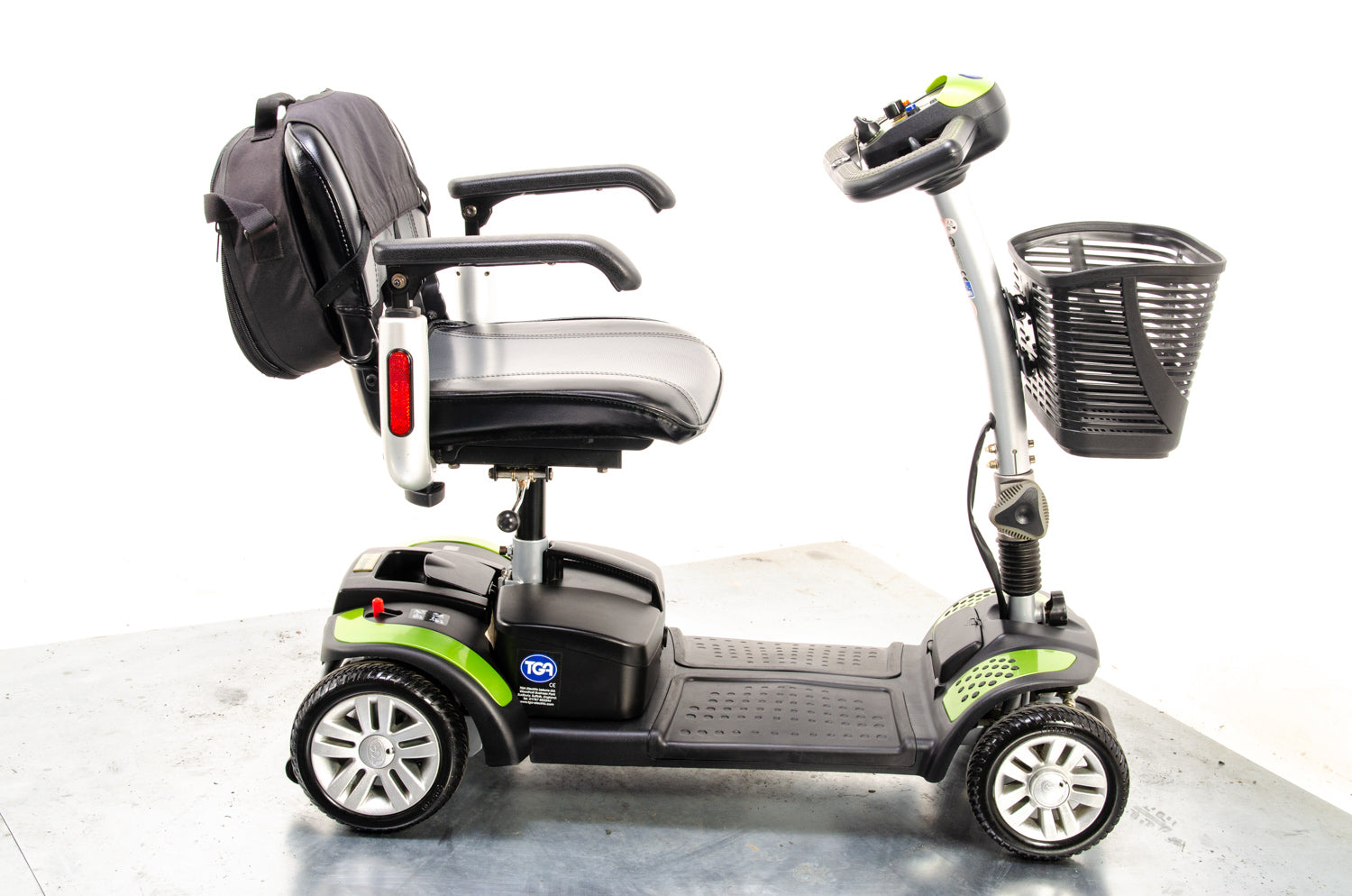 New TGA Eclipse Mobility Scooter Small Transportable Boot Folding Light Green 03532