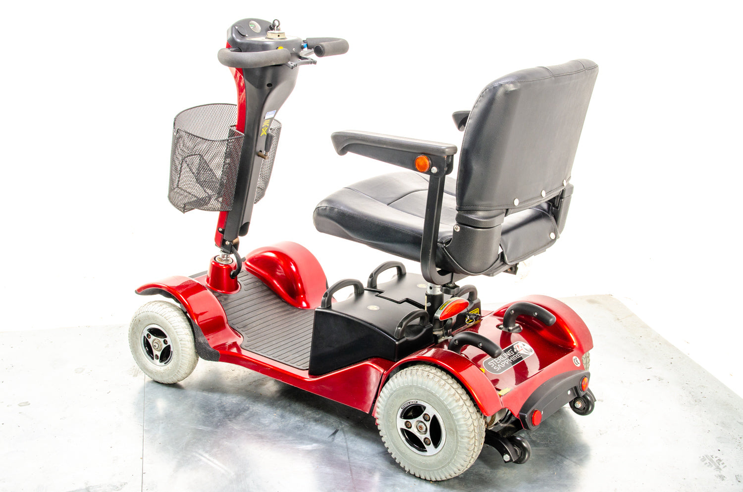 Sterling Sapphire 2 Mobility Scooter Midsize Transportable Pneumatic Tyres Folding Boot Red 03531